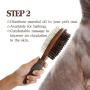 Dog Brush for Grooming, Double Sided Pin&Bristle Brush Removing Shedding Hair, Dog Brush for Short Medium or Long Hair, Cat Brush Grooming Comb for Detangling and Dirt Cleaning, Lotus Wood