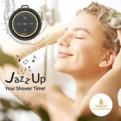 iFox iF012 Bluetooth Shower Speaker - Certified Waterproof - Wireless It Pairs Easily to All Your Bluetooth Devices - Phones, Tablets, Computer, Radio