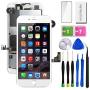SunlerPro for iPhone 8plus White 5.5" LCD 3D Touch Digitizer Screen Replacement with Front Camera+ Earpiece+ Tools Kit+ Screen Protector iPhone LCD Screen Replacement kit