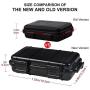 SolUptanisu Anti-Pressure Container Box Waterproof Plastic Box Shockproof Dry Storage Box with 2 U-Shape Buckle for Fishing Camping Hiking Diving Snorkelling Storage Container