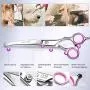 Gimars 4CR Stainless Steel Dog Grooming Scissors Kit with Safety Round Tip, Heavy Duty Titanium Coated Pet Grooming Trimmer Kit - Thinning, Straight, Curved Shears Comb for Long Short Hair for Cat Pet Gimars 4CR Stainless Steel Dog Grooming Scissors Kit with Safety Round Tip, Heavy Duty Titanium Coated Pet Grooming Trimmer Kit - Thinning, Straight, Curved Shears Comb for Long Short Hair for Cat Pet