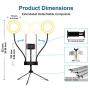 Desktop Ring Light LED 5" Dual Selfie Ring Light with Tripod Stand and Phone Holder for YouTube Photography Vlog Makeup