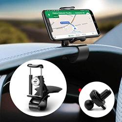 Cutier Car Dashboard Phone Holder Air Vent Mount 360 Degree Rotation Adjustable Mobile Clip Stand Suitable for 4-7 Inches Smartphones