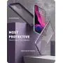 i-Blason Ares Case for iPhone 11 Pro Max 2019 Release, Dual Layer Rugged Clear Bumper Case with Built-in Screen Protector (Purple)