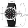 Black Military Analog Wrist Watch for Men, Mens Army Tactical Field Sport Watches Work Watch, Waterproof Outdoor Casual Quartz Wristwatch - Imported Japanese Movement, 5ATM Waterproof
