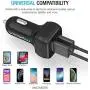 Maxboost Car Charger with SmartUSB Port 4.8A/24W [Black] Charger Adapter for for iPhone 11 Pro Max/XS Max/XR/XS/X/8/7/Plus,Galaxy S20 Ultra/S10/S10+/S10e/Note,LG,iPad Pro/Air 2/Mini,Huawei, Moto,Pixel