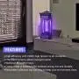 LINKPAL Electric Bug Zapper/Pest Repeller Control Indoor Outdoor 3800 Volt UV Lamp Flying Fly Insect Killer Mosquitoes Flies Repellent Traps Eliminator Catcher Lure Zap (15W Bug Killer)