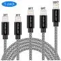 iPhone Cable 5 Pack 3FT/6FT/10FT SHARLLEN Nylon Braided Fast USB Charging&Syncing Cord Wire Lightning Charging Cable Compatible iPhone Charger 11/XS/Max/XR/X/8 Plus/8/7/7Plus/6s P/6/6P/iPad/iPod Black iPhone Cable 5 Pack 3FT/6FT/10FT SHARLLEN Nylon Braided Fast USB Charging&Syncing Cord Wire Lightning Charging Cable Compatible iPhone Charger 11/XS/Max/XR/X/8 Plus/8/7/7Plus/6s P/6/6P/iPad/iPod Black