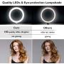 Selfie Ring Light with Stand, 10 inch RGB Desk Ring Light with Tripod Stand and Cell Phone Holder, LED Camera Ringlight for YouTube Video Recording, Makeup, Vlogging, Live Stream, Photography