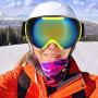 Keenso Ski Protection Glasses Outdoor Ski Protection Glasses Anti-Fog Anti-Wind Skiing Snow Snowboard Goggles
