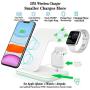 Wireless Charger,Any Warphone 3 in 1 Wireless Charging Stand for Latest Airpods iPhone and iWatch, Wireless Compatible for iPhone 11/11 Pro Max/X/XS Max/8 Apple Watch Charger 5 4 3 2 1 Airpods 3 2 1