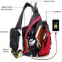KAKA Sling Bag,Crossbody Backpack Shoulder Bag Travel With USB Charging Port