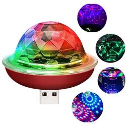 USB Mini Voice Control Party Lights, Disco Ball Lights, Mini Portable Strobe Lights, LED Car USB Atmosphere Lights, Suitable for Christmas/Halloween/Home Interior, Etc. (red)