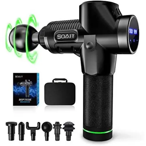 Deep Tissue Massage Gun, Handheld Rechargeable Super Quiet Percussion Muscle Massager with 6 Heads & 30 Speed Vibration, Relieve Soreness and Fatigue for Bulk Muscle, Arm, Neck, Back and Feet Deep Tissue Massage Gun, Handheld Rechargeable Super Quiet Percussion Muscle Massager with 6 Heads & 30 Speed Vibration, Relieve Soreness and Fatigue for Bulk Muscle, Arm, Neck, Back and Feet
