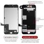 Screen Replacement for iPhone 8 Pre-Assembled, LCD Display and Touch Screen Digitizer Replacement for A1863, A1905, A1906 w/Facing Proximity Sensor, Earspeaker, Front Camera and Repair Tools (Black)