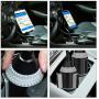 MiaodaM 360° Swivel Cup Holder Phone Mount Universal Adjustable Gooseneck Cup Holder Cradle Car Mount for Cell Phone iPhone 11/11 Pro/XR/XS/XS Max/iPad/iPod Electronics Devices from 4.7 to 10.5