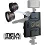 Melamount MM-IPAD PRO 9.7 Video Stabilizer Pro Multimedia Rig for Apple iPad PRO 9.7 and iPad AIR 2 + Lens Set 37mm TELEPHOTO & 37mm Wide Angle
