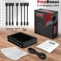 Poweroni USB Charging Station Dock - 6-Port - Fast Charge Docking Station for Multiple Devices - Multi Device Charger Organizer - Compatible with Apple iPad iPhone and Android Cell Phone and Tablet