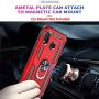 STARSHOP - Samsung Galaxy A20 Phone Case, [NOT FIT A20S/S20/A21] with [Tempered Glass Protector Included] Metal Ring Stand Shockproof Drop Protection Phone Cover-Red