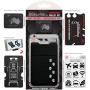 Double Pocket - Adhesive Card Holder - Cell Phone Pouch - Stick on Lycra Pocket - Carry Credit Cards and Cash (Black - CAT PAW)