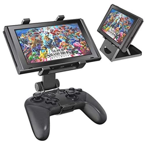 OIVO Switch Pro Controller Clip Mount for Nintendo Switch/Switch Lite, Clip Clamp Holder Mount for Nintendo Switch Pro Controller - Adjustable Stand Included (2 in 1)