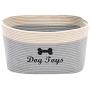 Morezi Cotton Rope Dog Toy Basket with Handle, Large Dog bin, pet Bed, pet Toy Box- Perfect for organizing pet Toys, Blankets, leashes