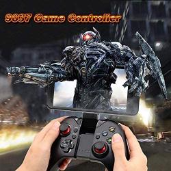 Game Controller for iPhone, PowerLead Wireless Mobile Gamepad Comptible for Android and iOS with Retractable Bracket Support 6-inch Mobile Phones (S)