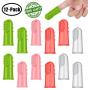 CAM-ULATA Dog Cat Toothbrush Finger 12pcs Set Dental Hygiene Brushes Food Safety Soft Silicone Pet Finger Toothbrush for Puppy Doggy Dog