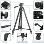 PEYOU Compatible for iPhone Camera Tripod, 62" Lightweight Aliminum Travel Camera Tripod Stand with Carry Bag + Wireless Remote + Phone Holder Mount Compatible for iPhone, Samsung & Android Phone PEYOU Compatible for iPhone Camera Tripod, 62" Lightweight Aliminum Travel Camera Tripod Stand with Carry Bag + Wireless Remote + Phone Holder Mount Compatible for iPhone, Samsung & Android Phone