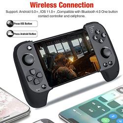 Mobile Game Controller for PUBG, Mobile Phone Triggers Remote Wireless Controller with Bluetooth for iPhone iOS Android by EIGBIT