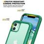Diaclara iPhone 11 Case, Full Body Rugged Case with Built-in Touch Sensitive Anti-Scratch Screen Protector, Soft TPU Bumper Case Cover Clear Designed for iPhone 11 6.1" (Green and Clear)