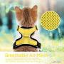 rabbitgoo Cat Harness and Leash for Walking, Escape Proof Soft Adjustable Vest Harnesses for Medium Large Cats, Easy Control Breathable Pet Safety Jacket with Reflective Strips & 1 Metal Leash Ring