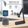 RUICHENXI Foldable Swivel Cell Phone Stand,Telescopic Phone Holder, Anti-Slip Tablet Stand for Desk for Home/Office Accessories Compatible for iPhone 4-7.9inch Smartphones Tablet iPad (Black)