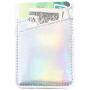 Oddss 2 Pack Cell Phone Card Holder Sticker on Back of Phone Holographic Iridescent Silver PU Leather Wallet Pocket Pouch Sleeves Cover Compatible for iPhone,Samsung Galaxy,Android Smartphones