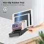 Cell Phone Charging Station Dock for Multiple Devices, 40W/8A, 5-Port USB Charging Organizer, HICITY Fast Charging Docking Station for Cell Phones and Tablets- Black