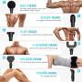 Massage Gun Deep Tissue Percussion Electric Muscle Massager, Portable Handheld Ultra-Quiet Brushless Motor, Relieves Muscle Tension (Black)