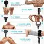 Massage Gun Deep Tissue Percussion Electric Muscle Massager, Portable Handheld Ultra-Quiet Brushless Motor, Relieves Muscle Tension (Black)