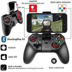 Mobile Game Controller, Wireless Bluetooth Gamepad Joystick Multimedia Game Controller Compatible with iOS Android iPhone iPad Windows PC, Perfect for The Most Games-NO Supporting iOS 13.4 or Above