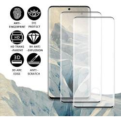 [2 Pack] Screen Protector for Samsung Galaxy S20 5G (6.2"), Tempered Glass 9H Hardness 3D Full Coverage HD Fingerprint Unlock Screen Protector for S20