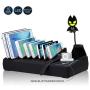 SIIG 90W Smart 10-Port USB Charging Station with Non-Slip Padded Deck and LED Ambient Light for Smartphones, Tablets, and Many Other Compatible USB Powered Devices (Black)