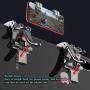 GuangTouL Mobile Game Controller, Aim Triggers and Sensitive Shoot Joysticks for PUBG/Rules of Survival/Knives Out Fits iOS and Android All Models Cellphone