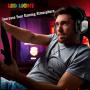 HP Gaming Headset for PS4, Xbox One, Nintendo Switch, PC, PS3, Mac, Laptop Stereo Over Ear Headphones With mic, Deep Bass, LED Light and Noise Canceling Microphone Comfortable Design PS4 Gamer Headset