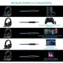 Gaming Headset for PC PS4 Xbox One Tablet Mac Smart Phone Gaming Headphone with Noise Canceling Mic,Bass Surround,Soft Memory Earmuffs （Black/Blue）