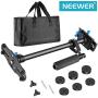 Neewer Carbon Fiber 24 inches/60 Centimeters Handheld Stabilizer with 1/4 3/8 inch Screw Quick Shoe Plate for Canon Nikon Sony and Other DSLR Camera Video DV up to 6.6 pounds/3 kilograms (Black)