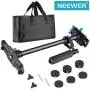 Neewer Carbon Fiber 24 inches/60 Centimeters Handheld Stabilizer with 1/4 3/8 inch Screw Quick Shoe Plate for Canon Nikon Sony and Other DSLR Camera Video DV up to 6.6 pounds/3 kilograms (Black)