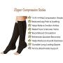 (2 Pairs)Compression Medical Zip Socks15-20mmHg Zipper Leg Support Unisex Open Toe Knee