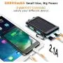 Solar Charger, 20000mAh Portable Outdoor Waterproof Solar Power Bank, Camping External Backup Battery Pack Dual 5V USB Ports Output, 2 Led Light Flashlight with Compass (Blue) Solar Charger, 20000mAh Portable Outdoor Waterproof Solar Power Bank, Camping External Backup Battery Pack Dual 5V USB Ports Output, 2 Led Light Flashlight with Compass (Blue)