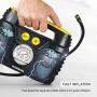 Kensun Durable Easy-to-Operate Dual Power Portable Tire Inflator Air Compressor for Use from Home Outlet (110V AC) & Car Cigarette Lighting Socket (12V DC)