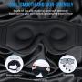 Sleep Headphones 3D Bluetooth Sleep Mask, MUSICOZY Wireless Music Eye Mask with Sleeping Headphones for Side Sleepers, Air Travel, Meditation, Built-in Ultra Soft Thin Speakers Microphone Washable