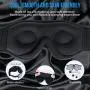 Sleep Headphones 3D Bluetooth Sleep Mask, MUSICOZY Wireless Music Eye Mask with Sleeping Headphones for Side Sleepers, Air Travel, Meditation, Built-in Ultra Soft Thin Speakers Microphone Washable Sleep Headphones 3D Bluetooth Sleep Mask, MUSICOZY Wireless Music Eye Mask with Sleeping Headphones for Side Sleepers, Air Travel, Meditation, Built-in Ultra Soft Thin Speakers Microphone Washable